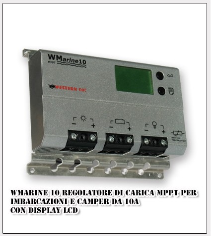 WMarine10 - Regolatore di carica buck-boost MPPT con display 12/24V